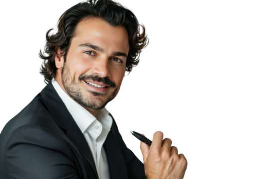 A handsome businessman with a confident smile, giving a thumbs up gesture while looking directly at the camera, conveying an optimistic and approachable demeanor.