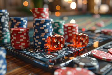 gambling chips and dice,
Casino online gaming app Texas Holdem roulette a   
 