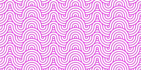 Overlapping Pattern Minimal diamond geometric waves spiral and abstract circle wave line. pink color seamless tile stripe geometric create retro square line backdrop pattern background.