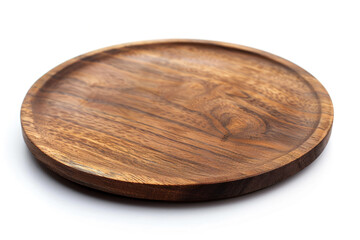 Obraz premium a wooden plate with a white background
