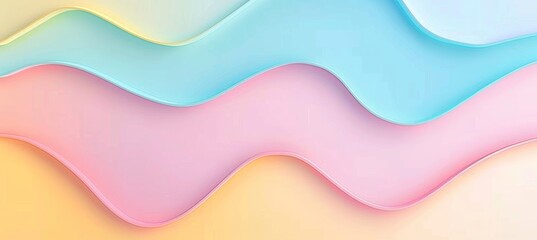 abstract pastel colorful background with waves