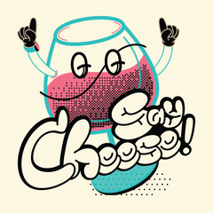 Retro Mascot Character Cartoon Vector.