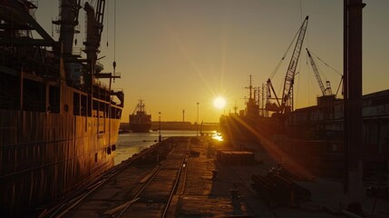 Sunset at the Shipyard