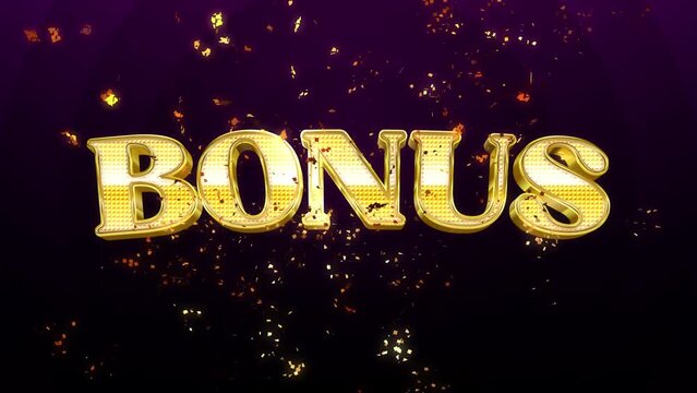 Bonus confetti gold background. Celebration special bonus. 4K resolution video background 3840x2160, 60fps	