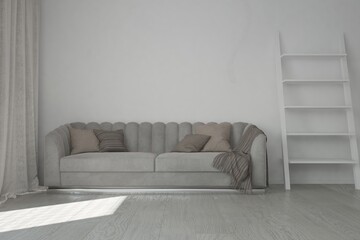 Modern interior design. 3D illustration