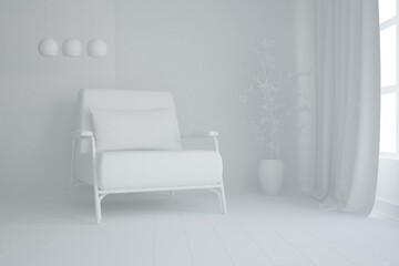 Modern interior design. 3D illustration