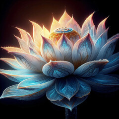 Naklejka premium lotus flower on the water 