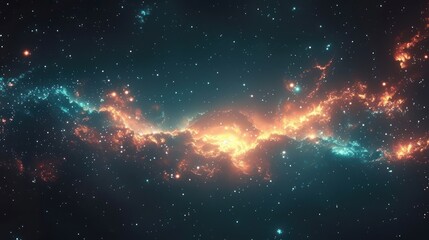 Fototapeta premium Evocative Space Astronomy Enthusiasts Scene Transport Viewers to Distant Galaxies and Nebulas