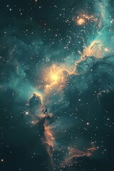 Fototapeta premium Stellar Space Astronomy Enthusiasts Graphic Ideal for Science Education and Astronomy Projects