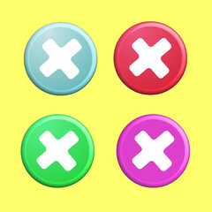 Fototapeta premium no collection 3D buttons for web