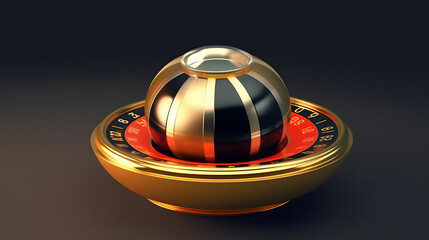 Roulette Ball Gambling Icon 3d