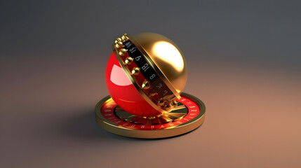 Roulette Ball Gambling Icon 3d