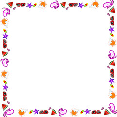 The summer border line for holiday or travel concept