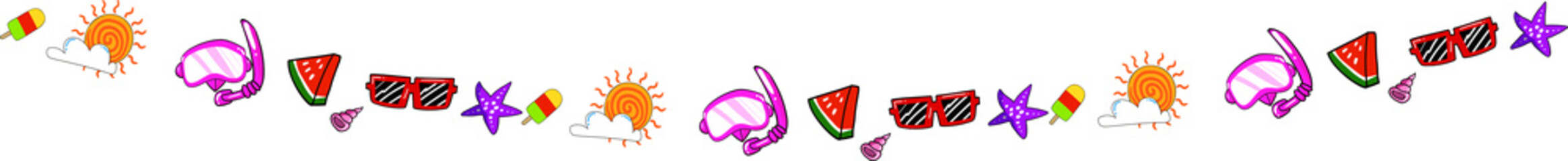 The summer border line for holiday or travel concept