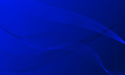 blue stripes lines wave curves on gradient abstract background