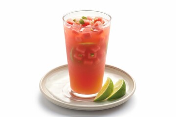 Vibrant Pink Watermelon Agua Fresca with Lime