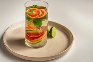 Cantaloupe and Lime Infused Water in Pitcher