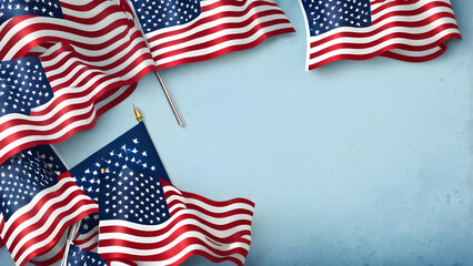 Obraz premium Independence day concept wallpaper, independence day, memorial day background, ai generated