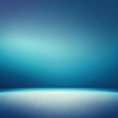 Empty blue studio room gradient background