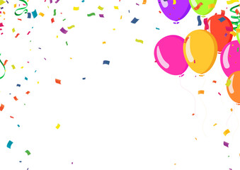 Abstract background with   balloons. Vector illustration for your design.