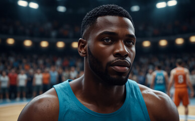 Fototapeta premium Players in the Basketball Arena.