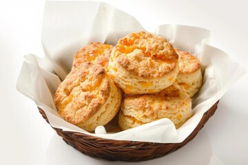 Rustic-Elegant Ale Cheddar Biscuits in Basket