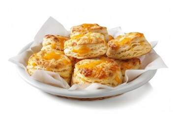 Savory Ale Cheddar Biscuits in Rustic Basket