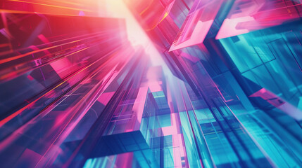 Abstract geometric shape technology digital hi tech concept background. Space for your text