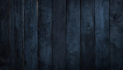 Black blue wooden texture. Dark painted old wood. Rough planks. Dark rustic background
