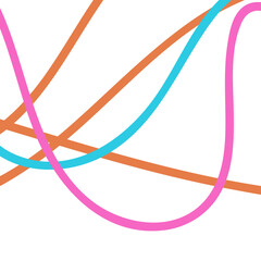 Blue orange pink lines abstracts decor