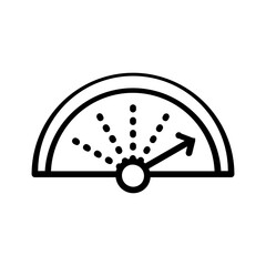 Vector black line icon for Benchmark