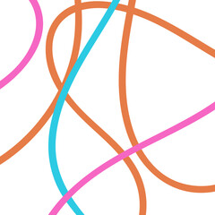 Blue orange pink lines abstracts decor