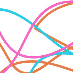 Blue orange pink lines abstracts decor