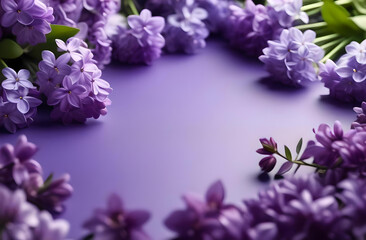lilac flowers with space for text