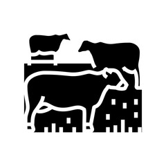 cow farmer glyph icon vector. cow farmer sign. isolated symbol illustration