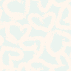 Pastels Heart shape seamless pattern design