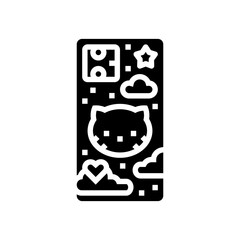 decoden kawaii glyph icon vector. decoden kawaii sign. isolated symbol illustration