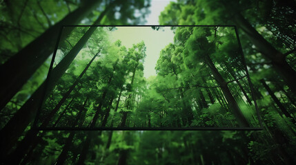 Obraz premium sunlight through the forest