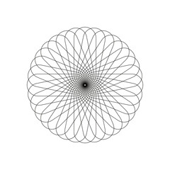 Obraz premium black and white spiral, kaleidoskop illustration vector 