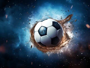 Naklejka premium Abstract soccer ball background wallpaper for background, business, poster, banner, flyer, game concept
