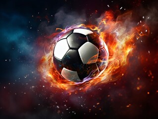 Fototapeta premium Abstract soccer ball background wallpaper for background, business, poster, banner, flyer, game concept