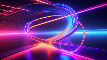 Obraz premium カラフルな抽象的な背景 金属 砂金 テープ リボン スプリング ガラス 宝石 abstract background