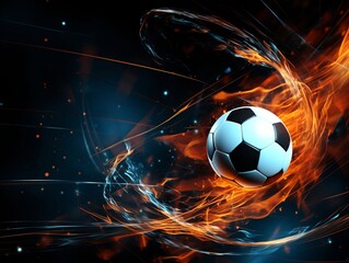 Abstract soccer ball background wallpaper for background, business, poster, banner, flyer, game concept