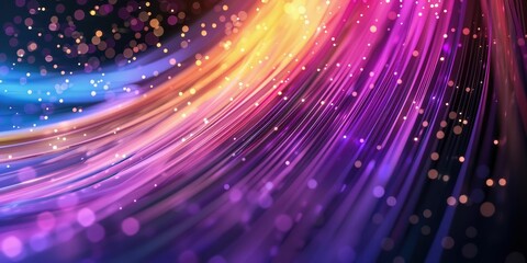 Obraz premium Radiant light streaks in a cosmic dance