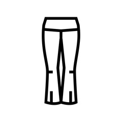 yoga pants clothing line icon vector. yoga pants clothing sign. isolated contour symbol black illustration