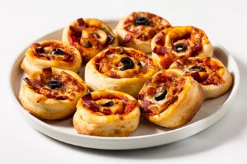 Naklejka na ściany i meble Golden-Brown Pizza Rolls with a Crispy, Chewy Dough and Melty Mozzarella