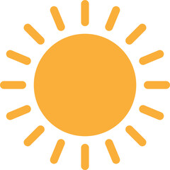 Sun flat icon. Summer pictogram. Sunlight symbol. for website design, web button, mobile app illustration