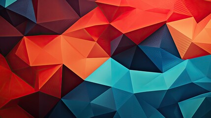 Close-up of overlapping geometric shapes in contrasting colors