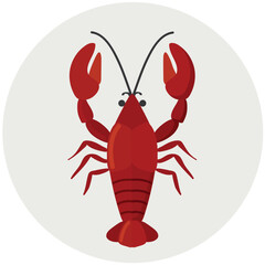 Craw fish icon clipart avatar logotypeisolated vector illustration