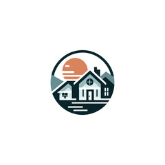 real estate logo, corporate real estate logo design, Home logo design template
